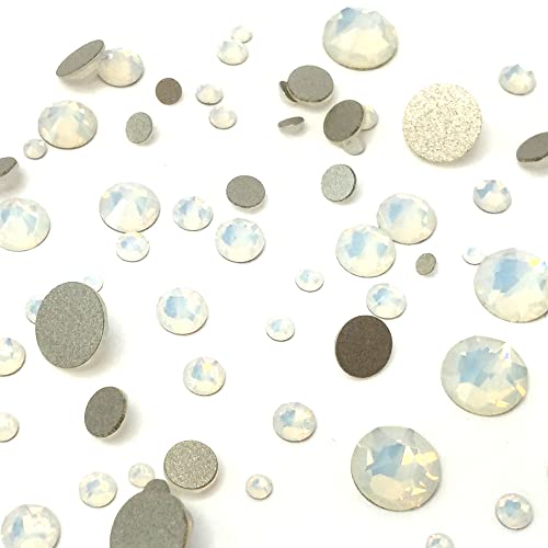 White Opal (234) 144 pcs 2058/2088 Crystal Flatbacks Rhinestones Nail Art Mixed with Sizes ss5, ss7, ss9, ss12, ss16, ss20, ss30 (Crystal-Wholesale)