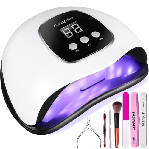 UV Light for Nails, BIGBEAR 48W LED Nail Light for Gel Polish, Fast Nail Dryer with Automatic Sensor, Timer Setting, Small and Portable, UV LED Nail Lamp for Fingernail and Toenail