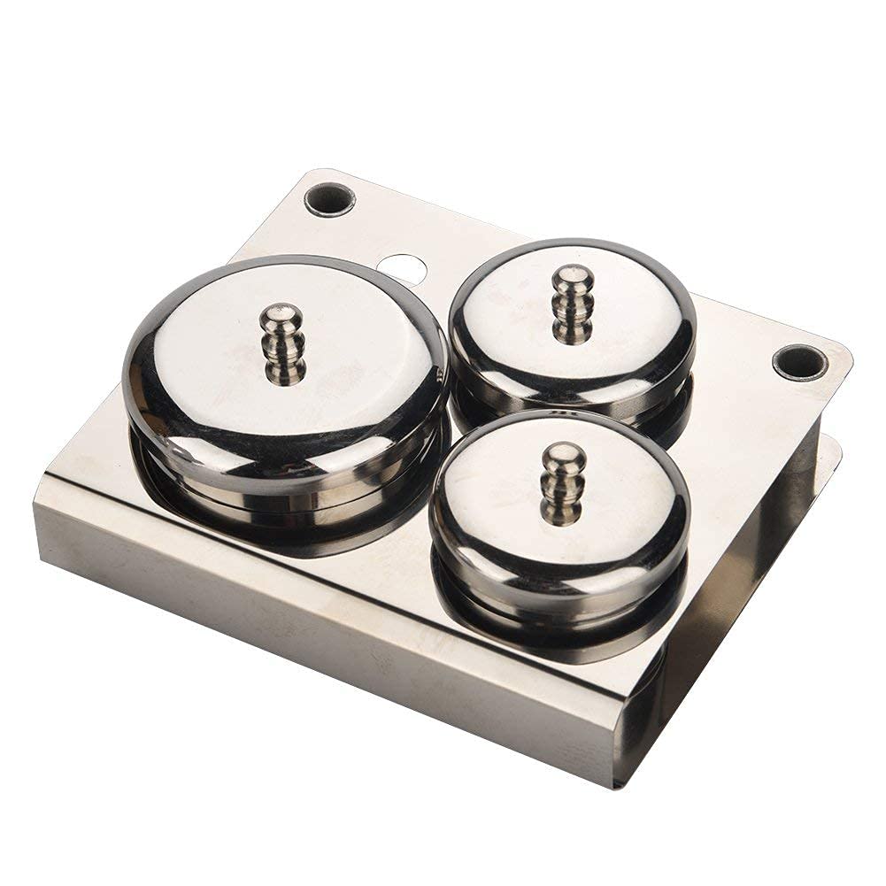 3 Pieces Nail Art Equipment Cup Bowls Stainless Steel Acrylic Liquid Powder Cup Stainless Steel Nail Powder Holder Container with Lids for Nail Art Tools