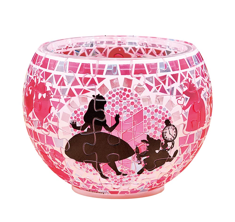 YANOMAN 2201-62 3D Led Lamp Shade Puzzle Disney Alice In Wonderland Glass Mosaic Pattern 80 Pieces