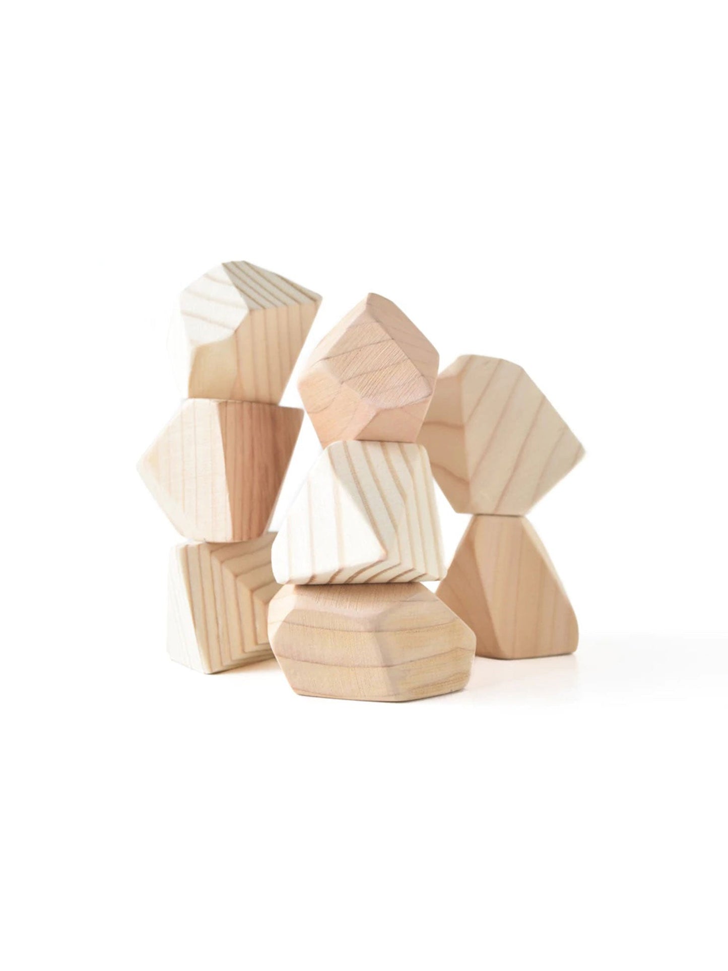 Wooden Stacking Rocks