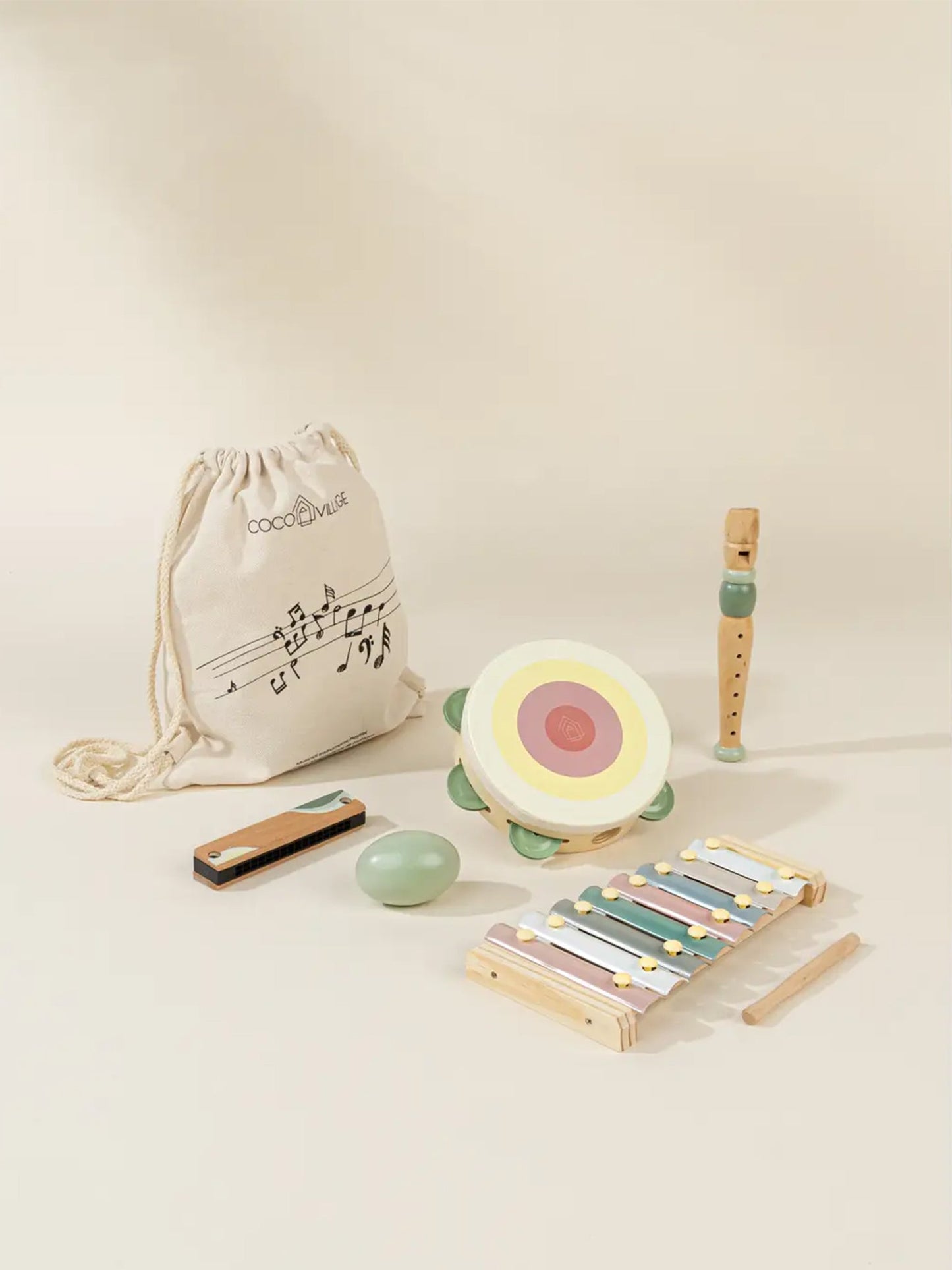 Wooden Musical Instruments Playset