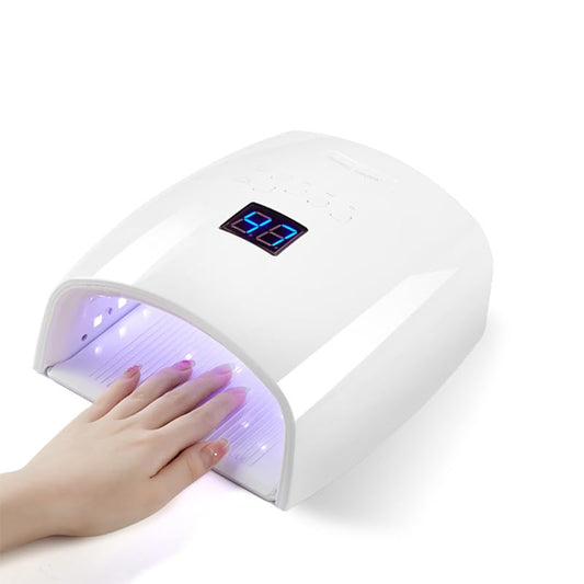 66W UV Led Nail Lamp, Nail Dryer, Rechargeable Led Nail Light, 4 Timer Setting Sensor and LCD Display, Professional Led Nail Lamp for Gel Polish