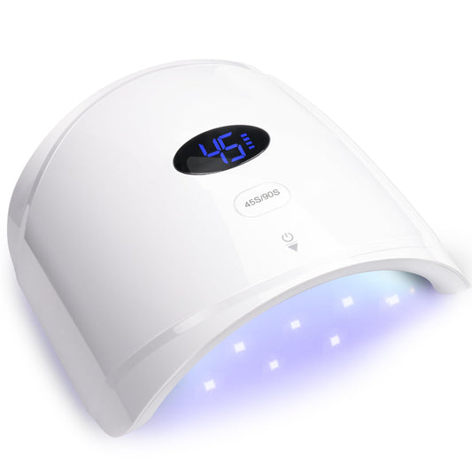 Wisdompark UV Nail Lamp, 48W Rechargeable UV Light for Gel Nails Cordless Nail Dryer Gel Polish UV Light with Auto Sensor, Professional Quick Curing Lamp for Home Salon