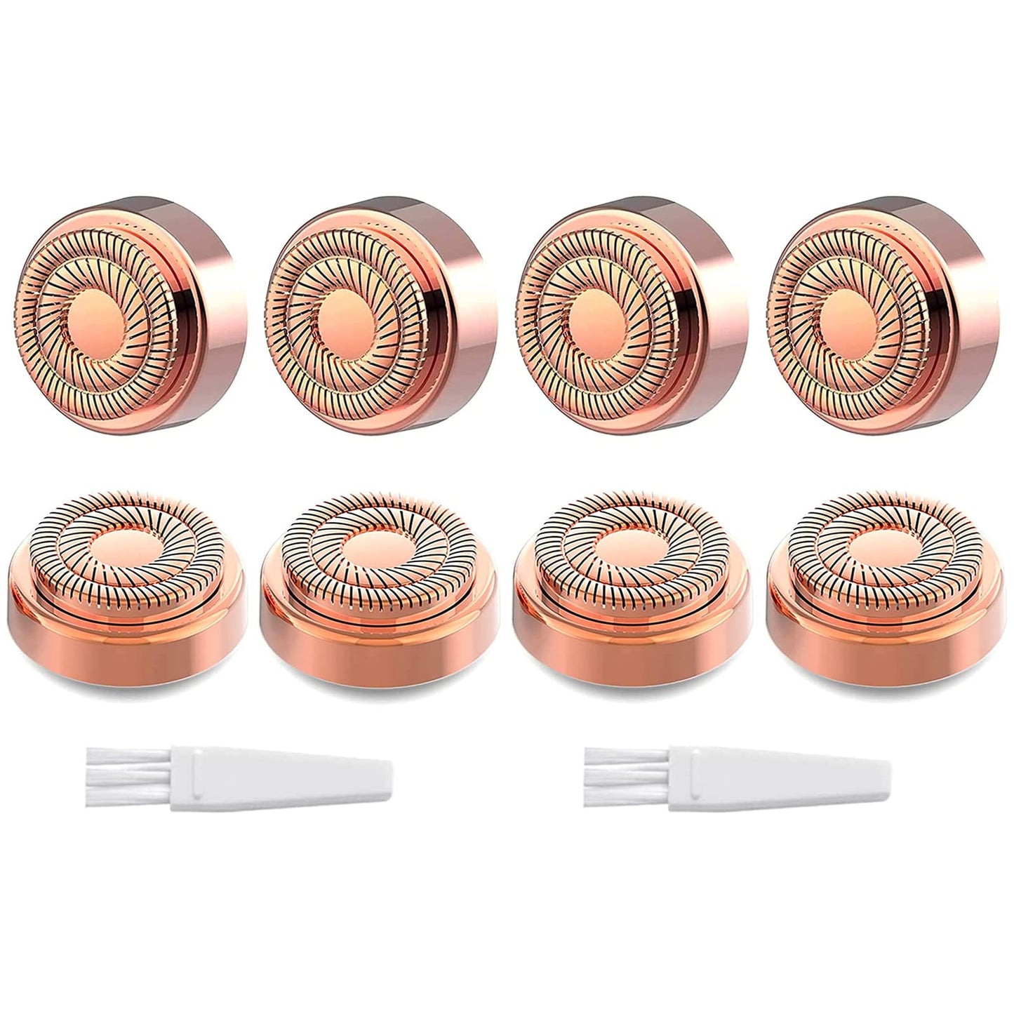 tuokiy Facial Hair Remover Replacement Head for Flawless Facial Hair Remover Tool,18K Rose Gold Plated Blades,8 Count