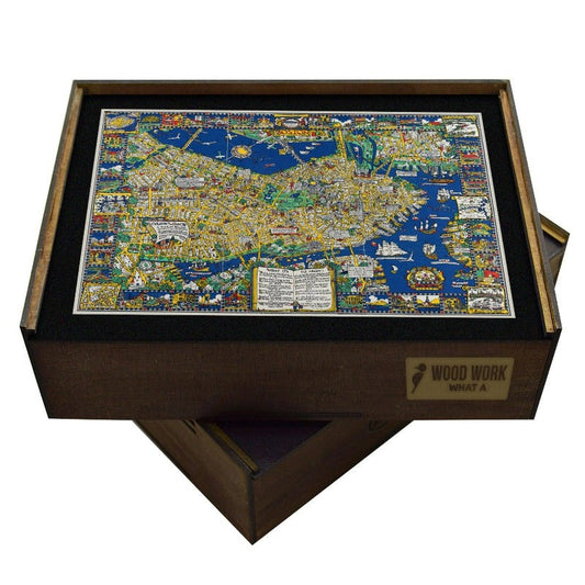 WAWW Wooden Puzzles | Antique BOSTON Map