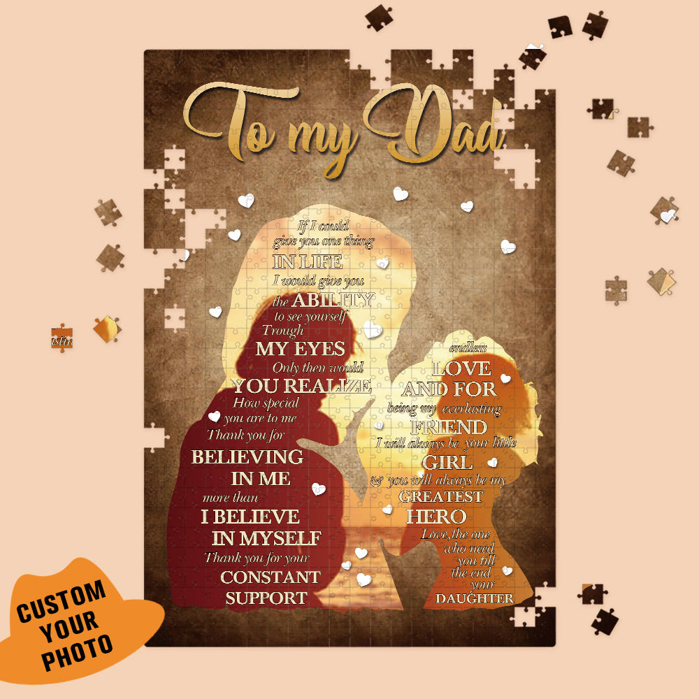 Unique Father's Day Gift Personalized Father's Day Gift Dad Birthday Gift Jigsaw Puzzle