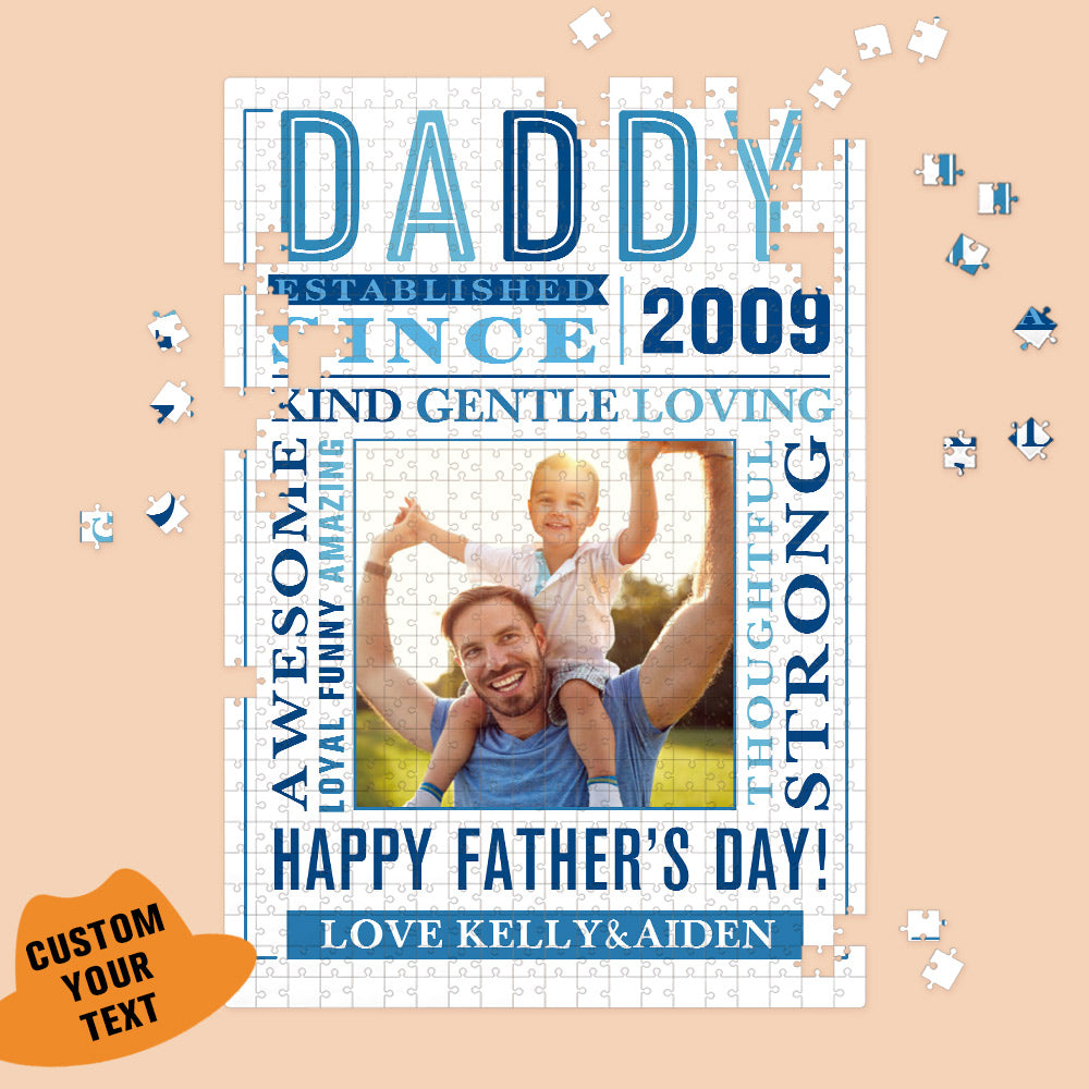 Unique Personalized Puzzle Perfect Gift for Father's Day Unique Jigsaw Puzzle with Text